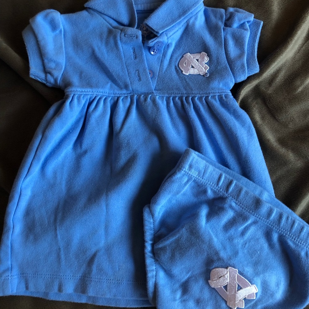 Tarheel North Carolina Girls Set 3-6m
